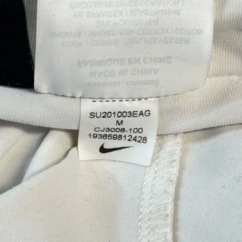 Nike indio Woven Tech Mesh Pant Women SZ M White Parachute Jogger Activewear Gym